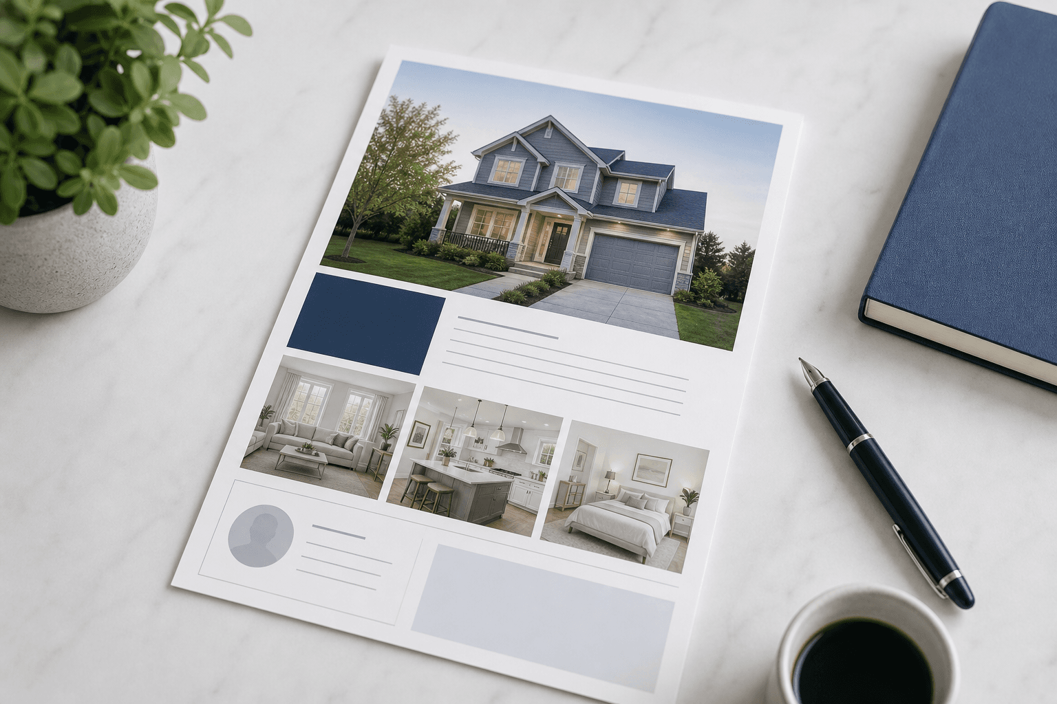 Custom real estate lettersize flyer design