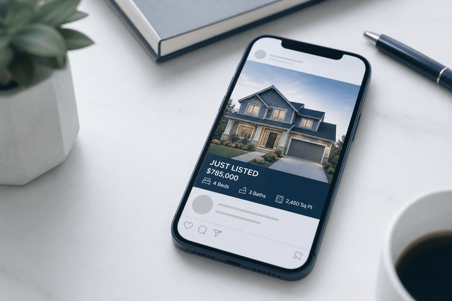 Custom real estate social media graphic design