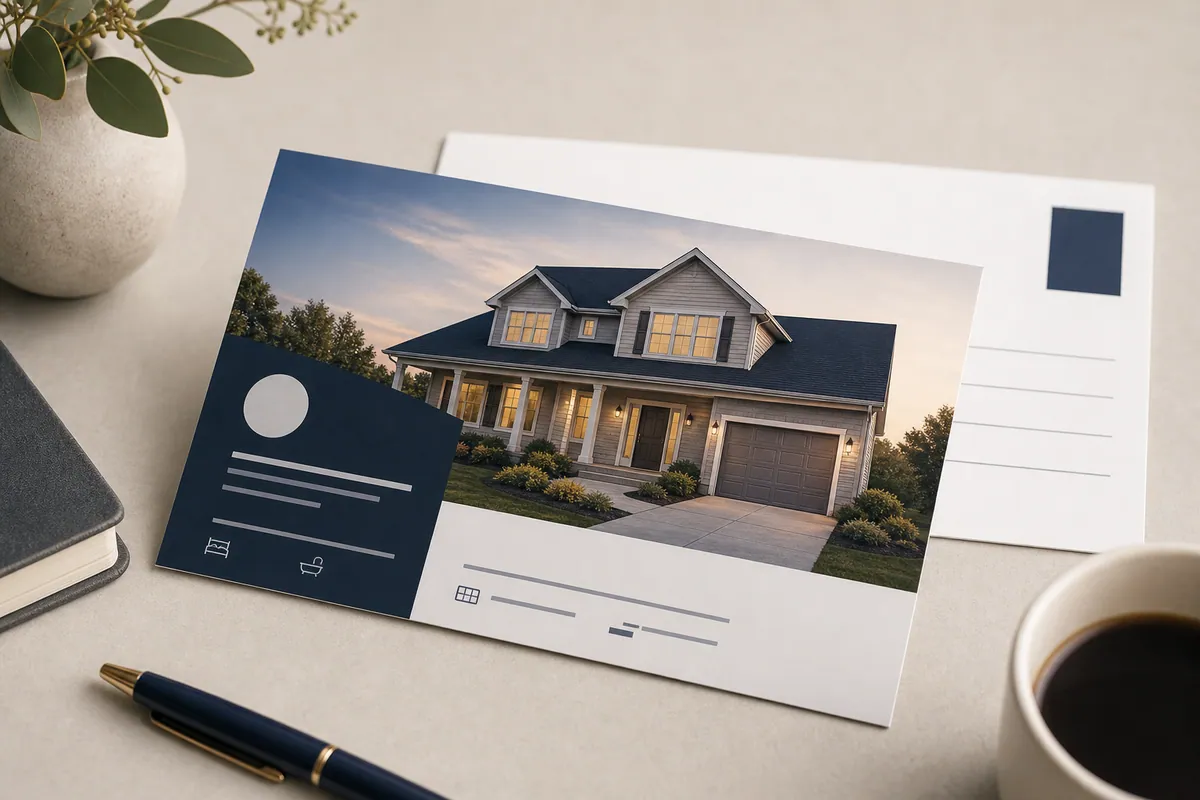 Custom real estate postcard design